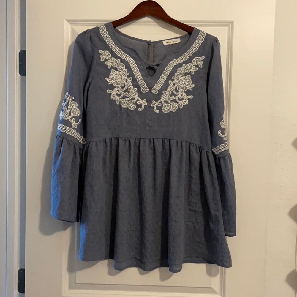 Indigo soul. Long sleeve dress. medium